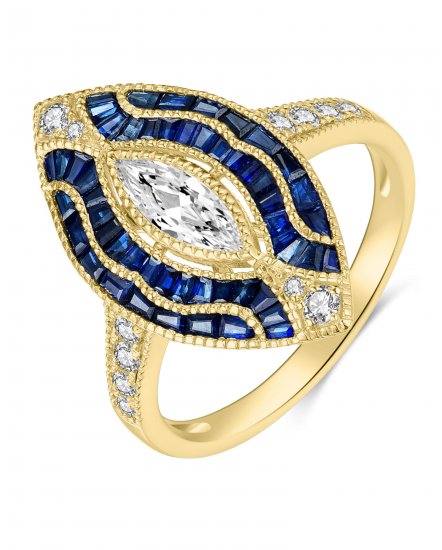 SAPPHIRE DIAMOND RING (TR4093)
